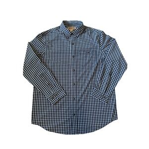 Duluth Trading Co Skyhiker Long Sleeve Button Up Shirt Blue Men's L Standard Fit